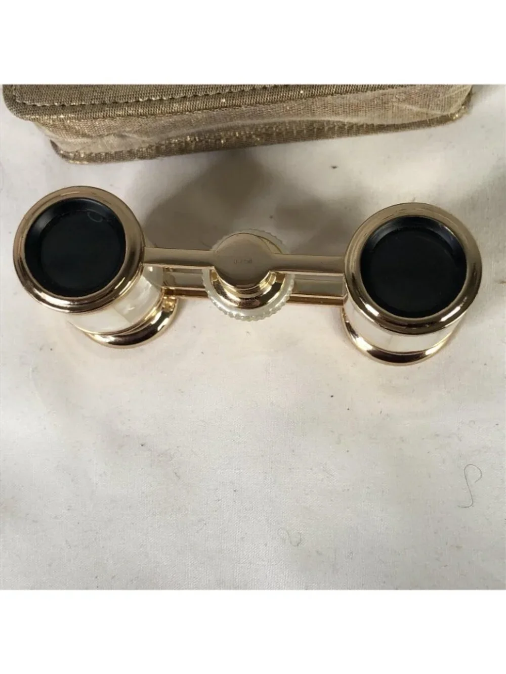 Vintage Gold Mother Of Pearl Opera Glasses 2.5x Binoculars Japan Mignon 1950s
